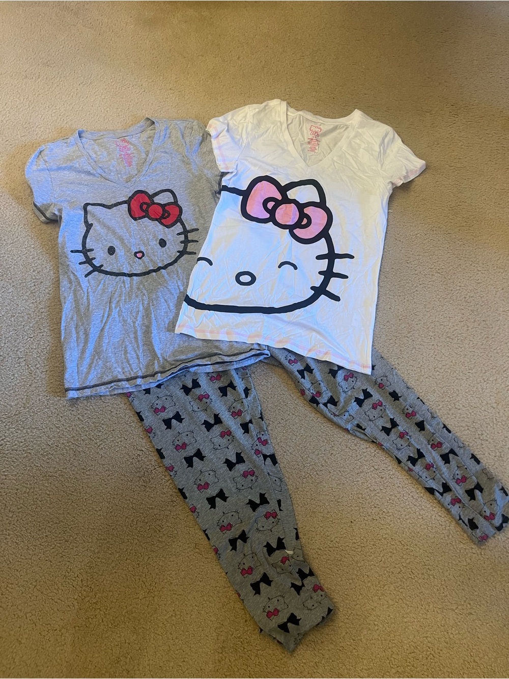 Hello Kitty 3 Piece PJ Pajama Set-Runs Small